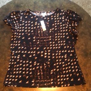 Worthington Black and Brown Blouse/Shirt